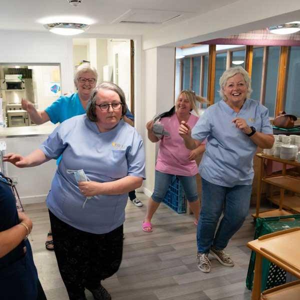 Staff Dancing At Brae Court Small